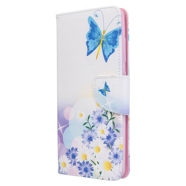 Samsung Galaxy A51 Case Butterflies e Flores Pintadas