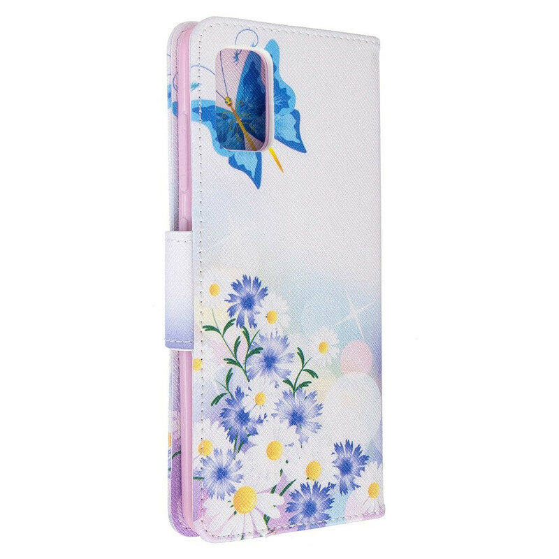 Samsung Galaxy A51 Case Butterflies e Flores pintadas