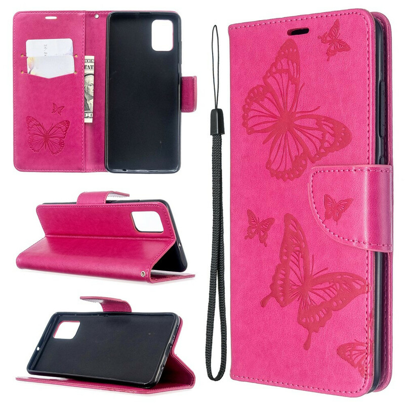Samsung Galaxy A51 Case Butterflies in Flight with Strap