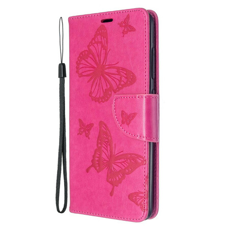 Samsung Galaxy A51 Case Butterflies in Flight with Strap
