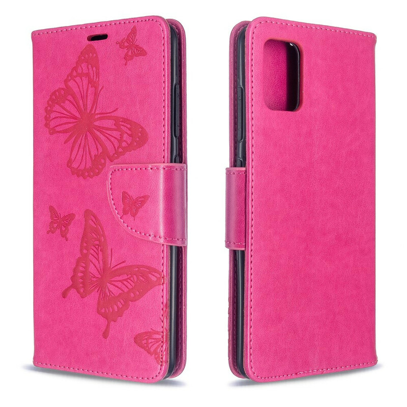 Samsung Galaxy A51 Case Butterflies in Flight with Strap