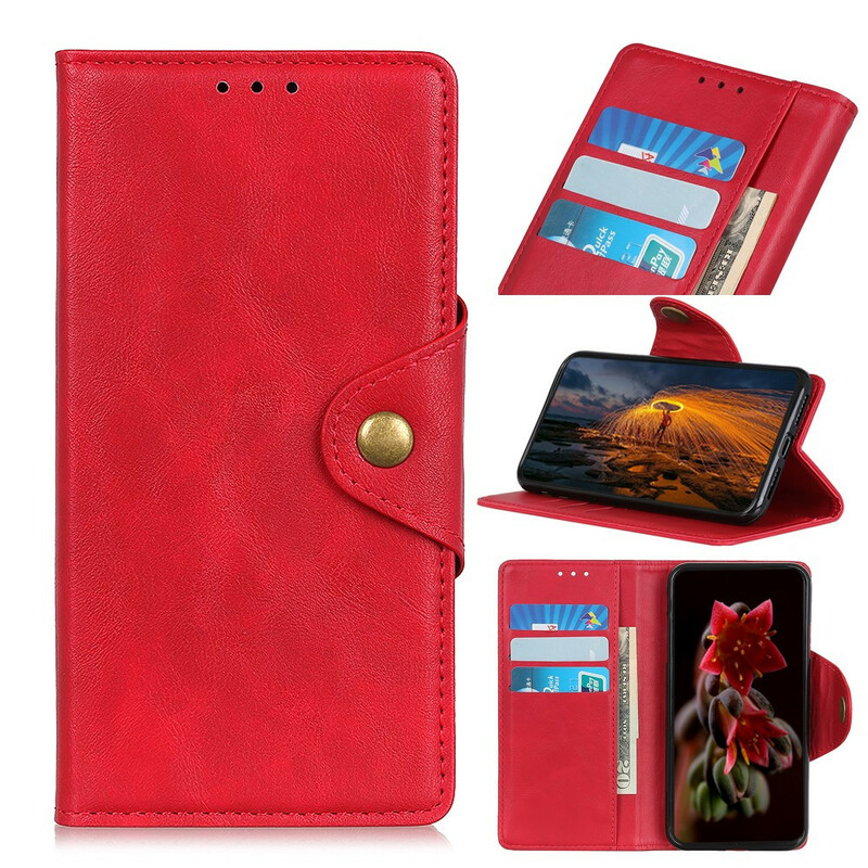 Samsung Galaxy Note 10 Lite Mock Leather Case Button