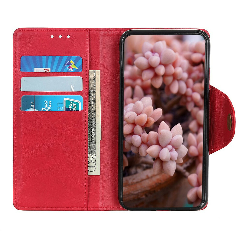 Samsung Galaxy Note 10 Lite Mock Leather Case Button