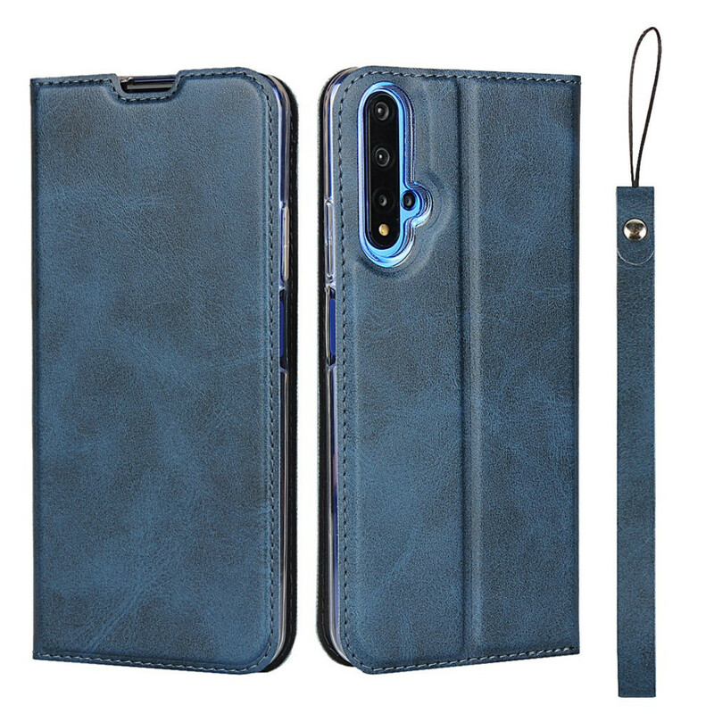 Honor Flip Cover Honor 20 / Huawei Nova 5T Leatherette with Strap
