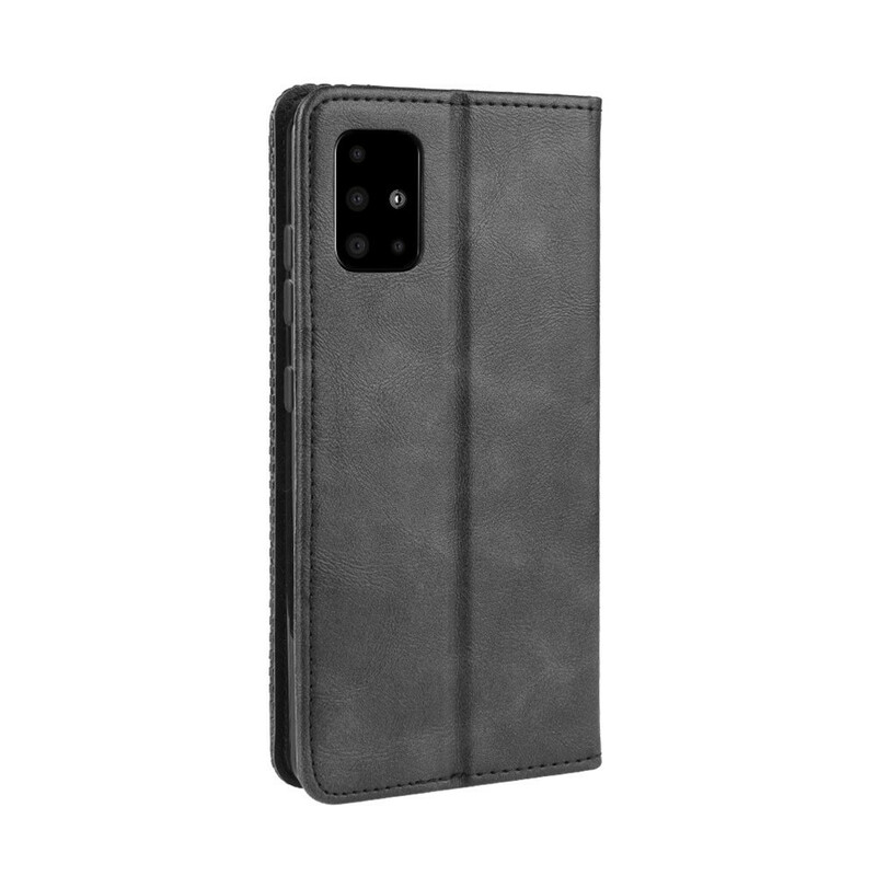 Capa Flip Capa Samsung Galaxy A51 Efeito Couro Vintage Elegante