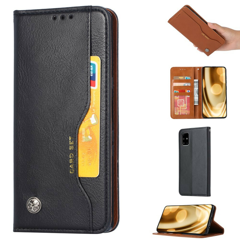 Capa Flip Cover Samsung Galaxy A51 Capa de cartão em pele
