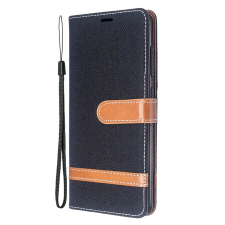 Samsung Galaxy A51 Capa de tecido e pele com cinta