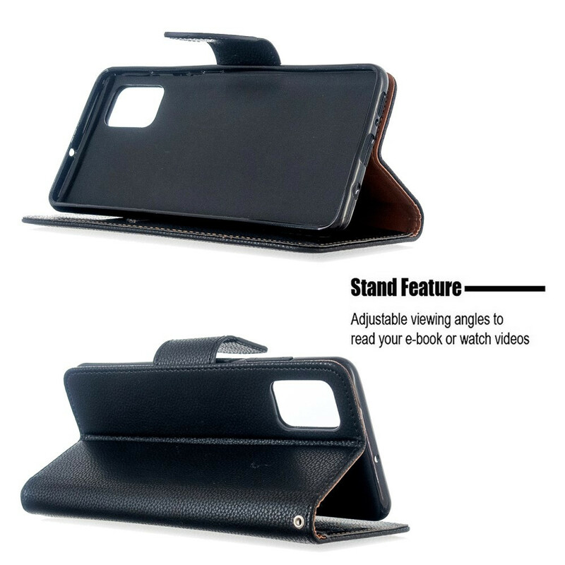 Samsung Galaxy A51 Case Lychee Oblique Flap