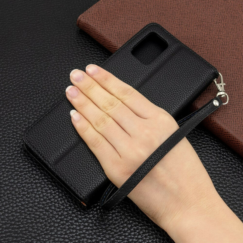 Samsung Galaxy A51 Case Lychee Oblique Flap