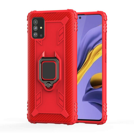 Samsung Galaxy A51 Anel e capa de fibra de carbono