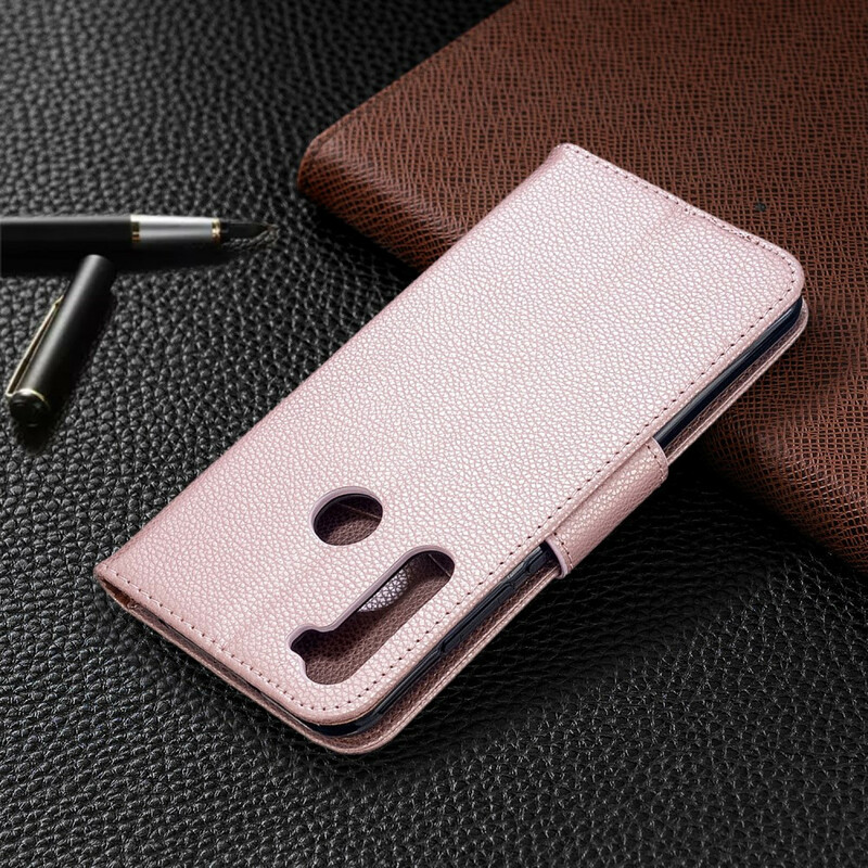 Xiaomi Redmi Note 8T Capa Litchi Aba oblíqua