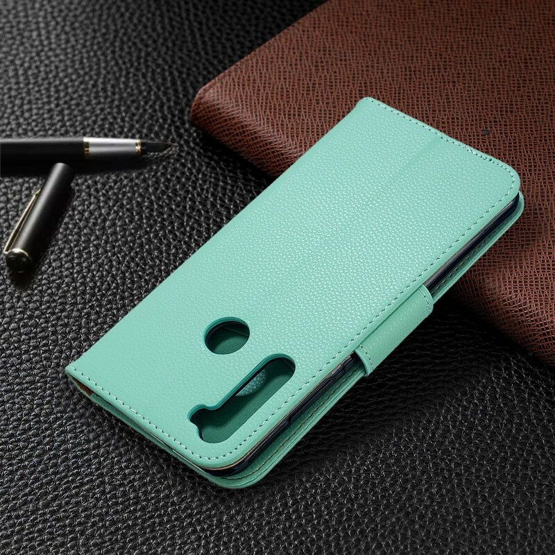 Xiaomi Redmi Note 8T Capa Litchi Aba oblíqua