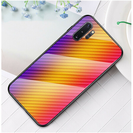 Samsung Galaxy Note 10 Plus Capa de Vidro Temperado Fibra de Carbono
