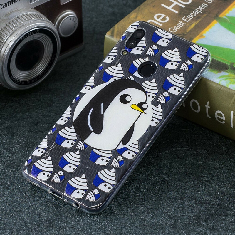 Capa Huawei P Smart 2019 Transparente para Pinguins