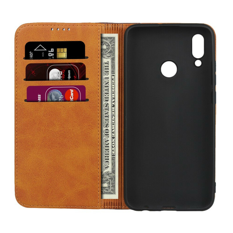 Tampa Flip Cover Huawei P Smart 2019 Efeito Couro