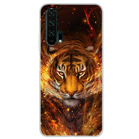 Capa Honor 20 Pro Fire Tiger
