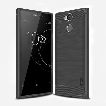 Capa de fibra de carbono escovada MOFI Sony Xperia L2
