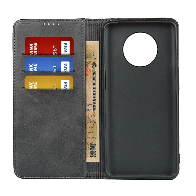 Capa Flip OnePlus 7T Premium Leatherette Stitching