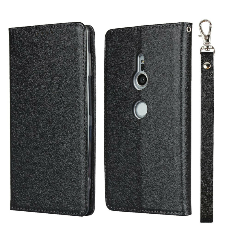 Capa Flip Cover Sony Xperia XZ2 Estilo Couro Macio com CordÃ£o