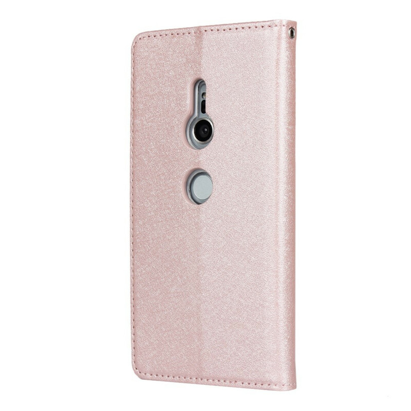 Capa Flip Cover Sony Xperia XZ2 Estilo Couro Macio com CordÃ£o