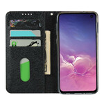 Capa Flip Cover Samsung Galaxy S10e Estilo Couro Mole com CordÃ£o