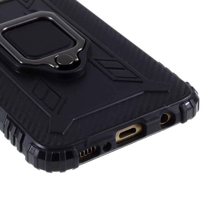 Samsung Galaxy S10e Anel e capa de fibra de carbono