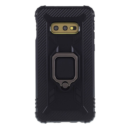Samsung Galaxy S10e Anel e capa de fibra de carbono
