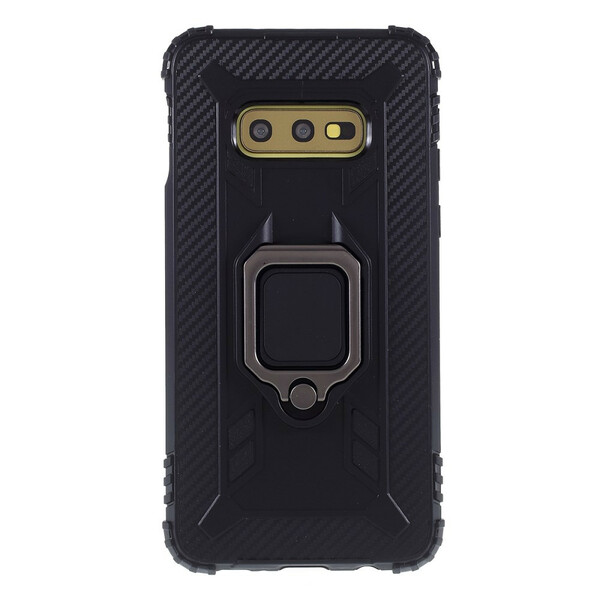 Samsung Galaxy S10e Anel e capa de fibra de carbono