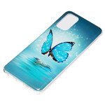 Samsung Galaxy S20 Plus Case Butterfly Blue Fluorescent