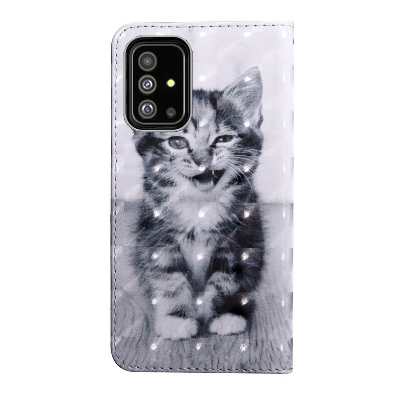 Samsung Galaxy A71 Cat Case Preto e Branco