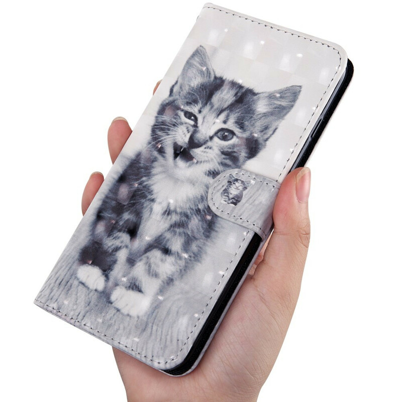 Samsung Galaxy A71 Cat Case Preto e Branco