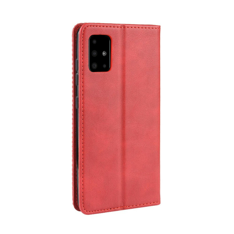 Capa Flip Capa Samsung Galaxy A71 Efeito Couro Vintage Vintage Elegante
