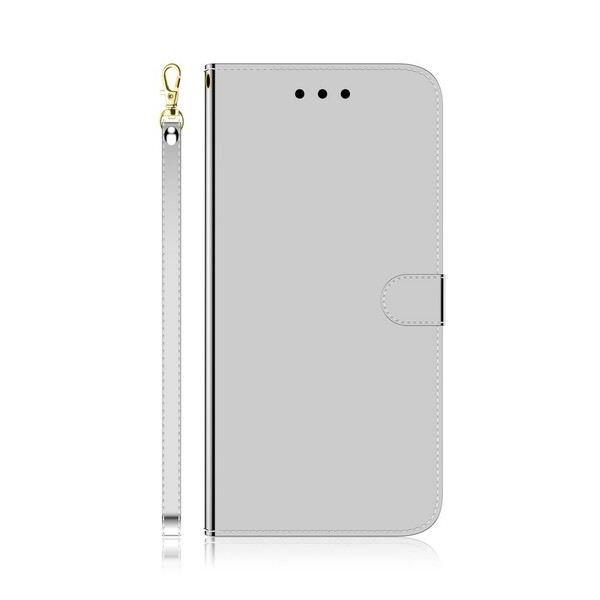 Samsung Galaxy A71 Mock Leather Case MIroir Cover