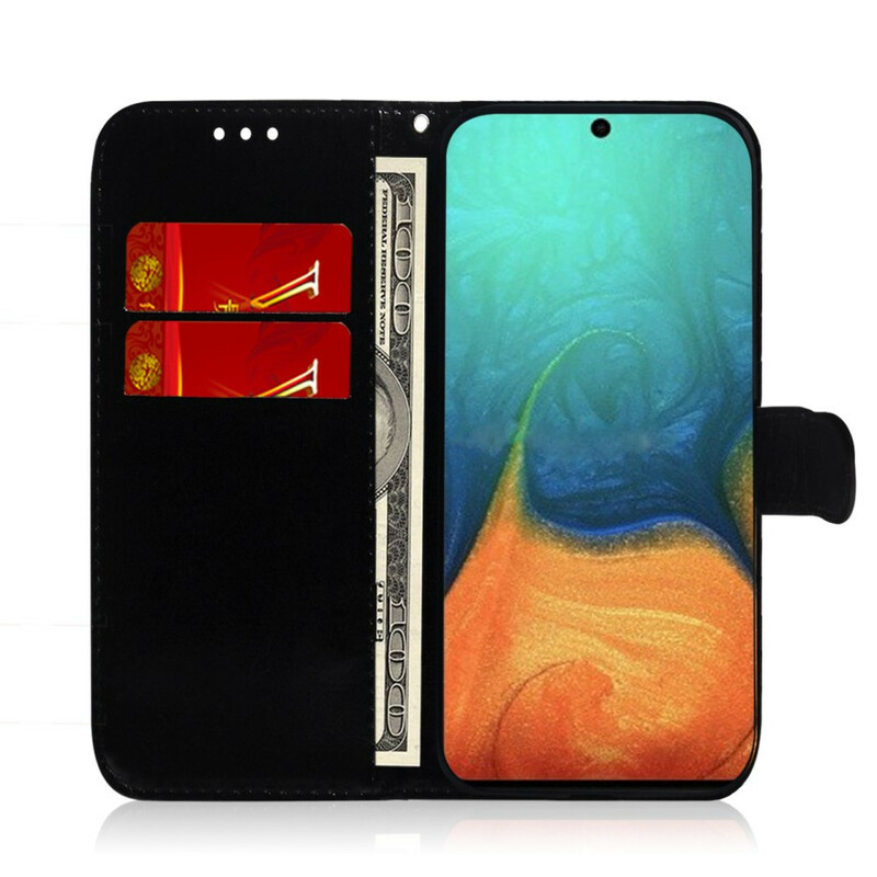 Samsung Galaxy A71 Mock Leather Case MIroir Cover