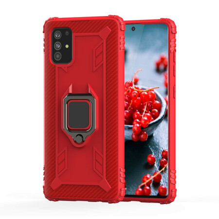 Samsung Galaxy A71 Anel e capa de fibra de carbono