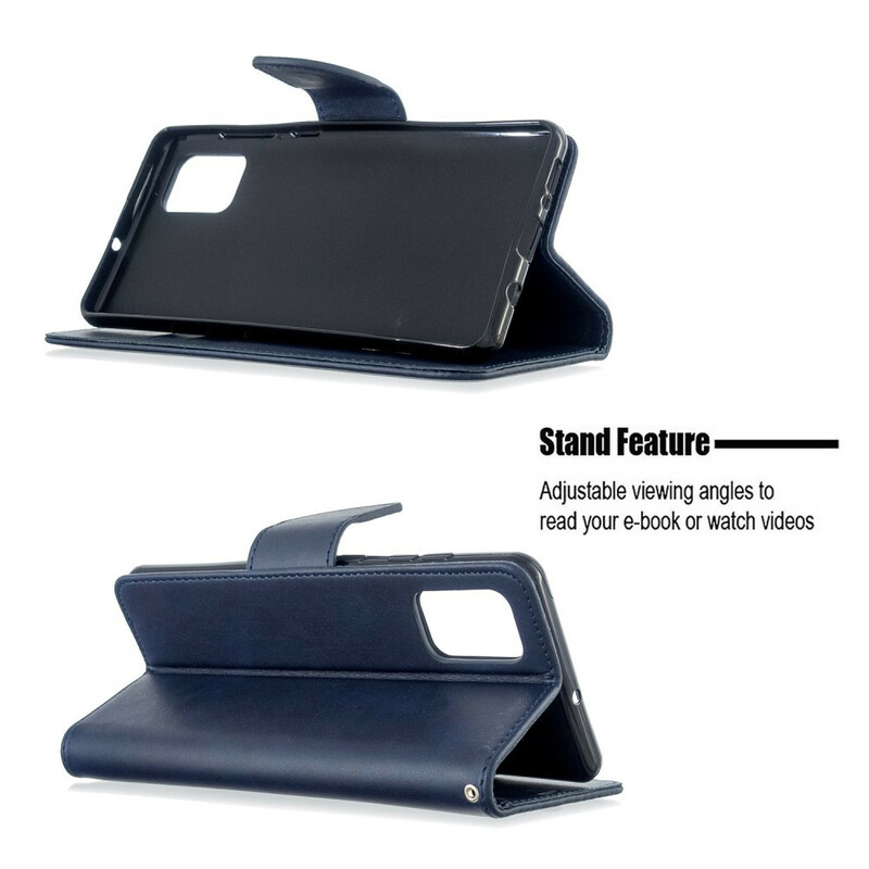 Samsung Galaxy A71 Aba oblíqua lisa da capa