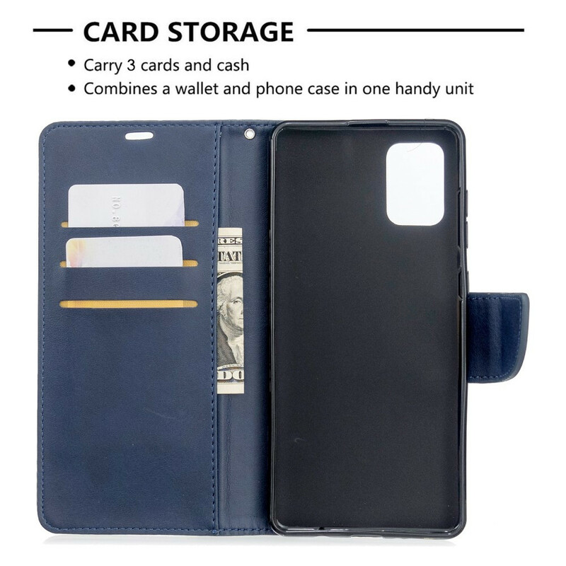 Samsung Galaxy A71 Aba oblíqua lisa da capa