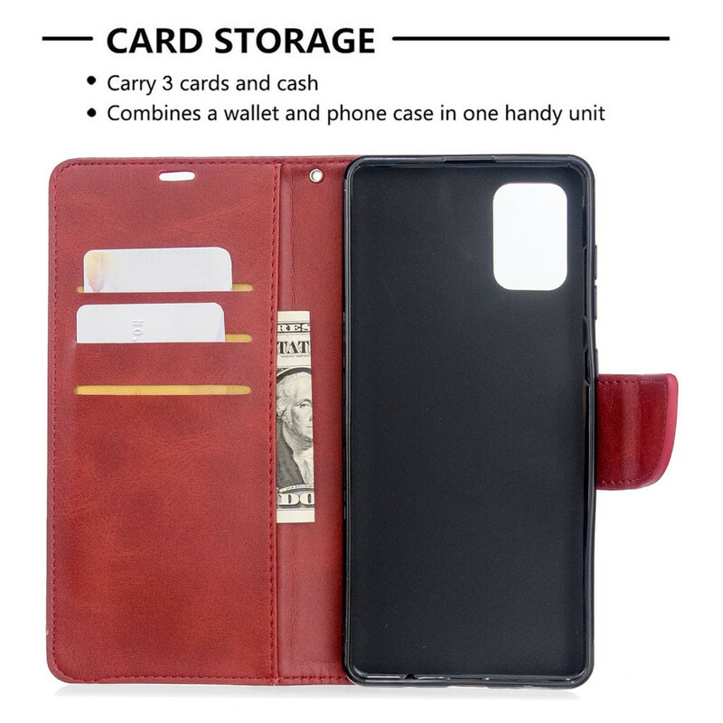 Samsung Galaxy A71 Aba oblíqua lisa da capa