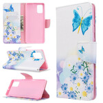 Samsung Galaxy A71 Capa pintada de borboletas e flores