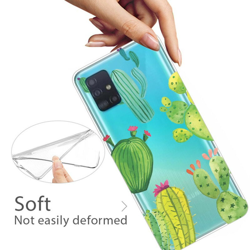 Capa Samsung Galaxy A71 Cactus Watercolour