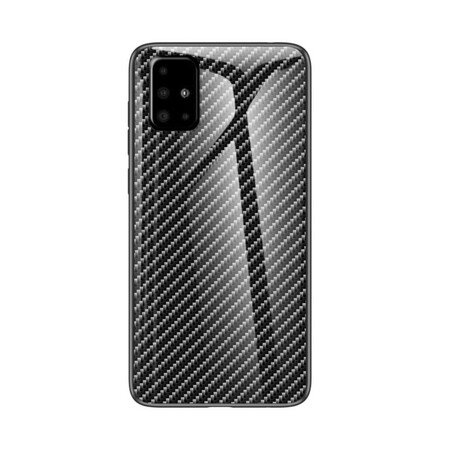 Capa de vidro temperado Samsung Galaxy A71 Carbon Fiber Fiber Tempered Glass