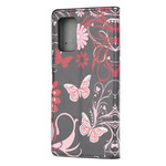 Samsung Galaxy S20 Case Butterflies e Flores