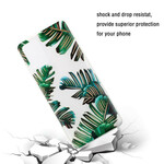 Samsung Galaxy S20 Clear Case Green Leaves