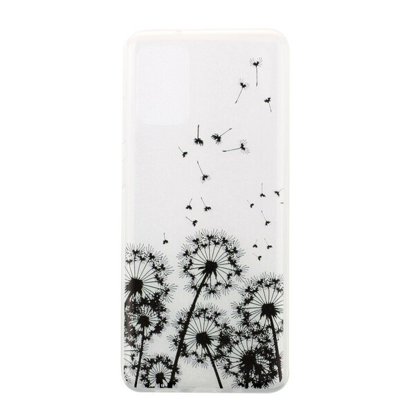 Samsung Galaxy S20 Clear Case Black Dandelion