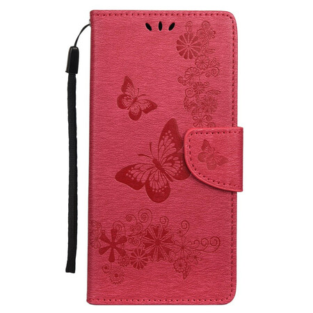 Samsung Galaxy S20 Capa apenas de Borboletas com Cordão