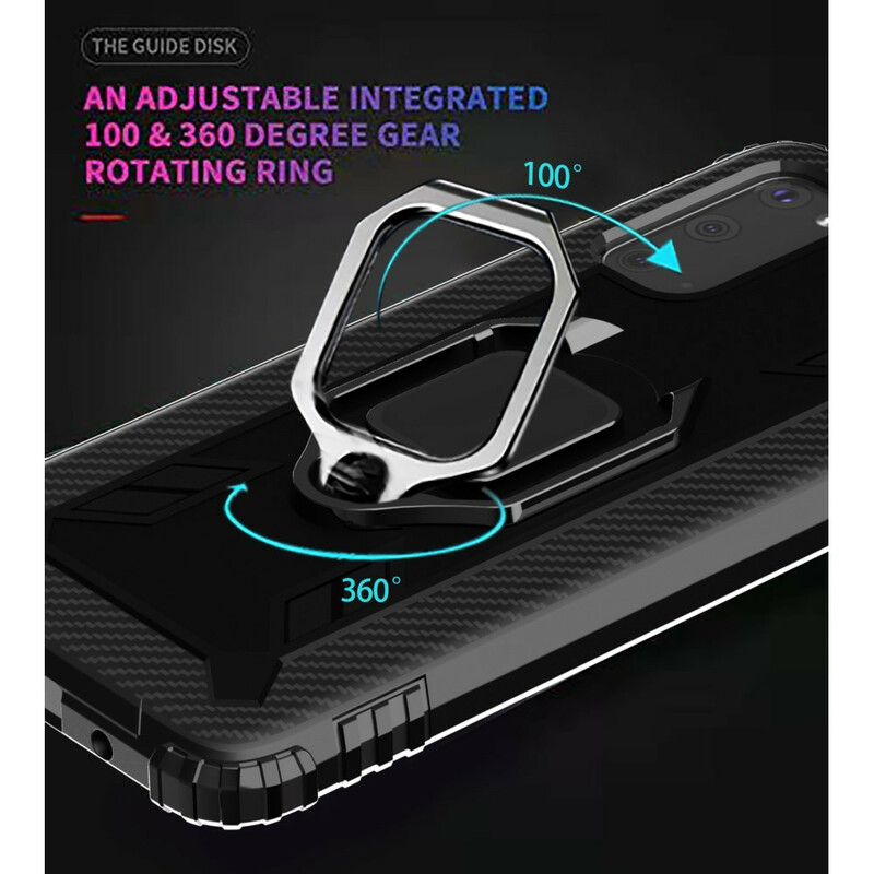 Samsung Galaxy S20 Anel e capa de fibra de carbono