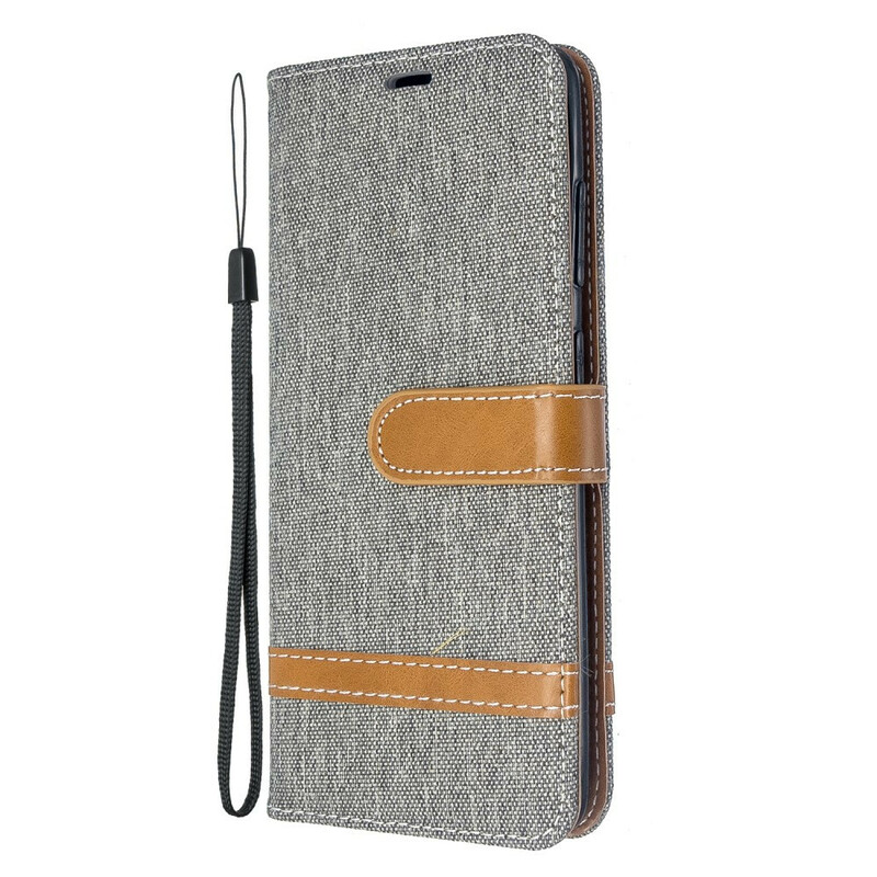 Samsung Galaxy S20 Case Fabric and Leather Effect with Strap