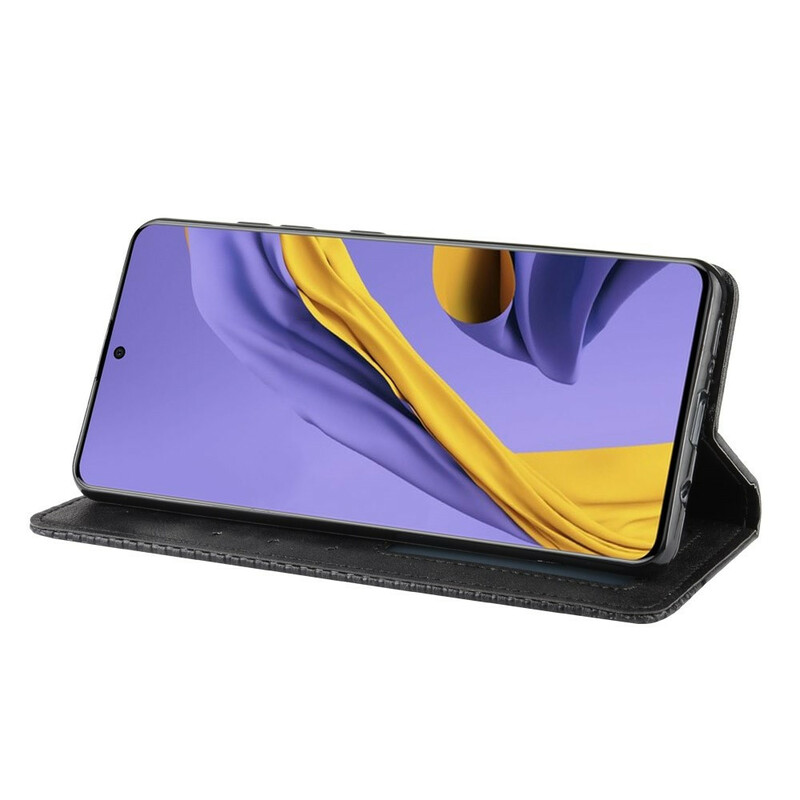 Samsung Galaxy S20 Ultra Leather Efeito de Capa de Efeito Flip