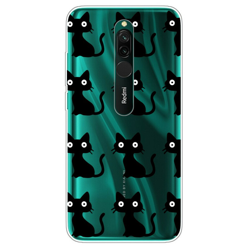 Xiaomi Redmi 8 Cover Multiple Black Cats