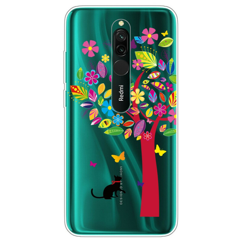 Xiaomi Redmi 8 Case Cat under the Tree Colorful